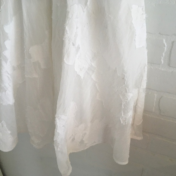 TED BAKER LONDON Mini Dress Maylee Floral Appliqué Tie-front Cotton White 6 - Picture 14 of 16